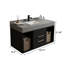 Ensemble de meuble-lavabo flottant moderne 40 "avec plateau en pierre frittée gris épais, lavabo sous-comptoir et drain