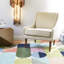 Tapis bleu / vert / orange en laine touffeté à la main à motif géométrique Glory-20383288