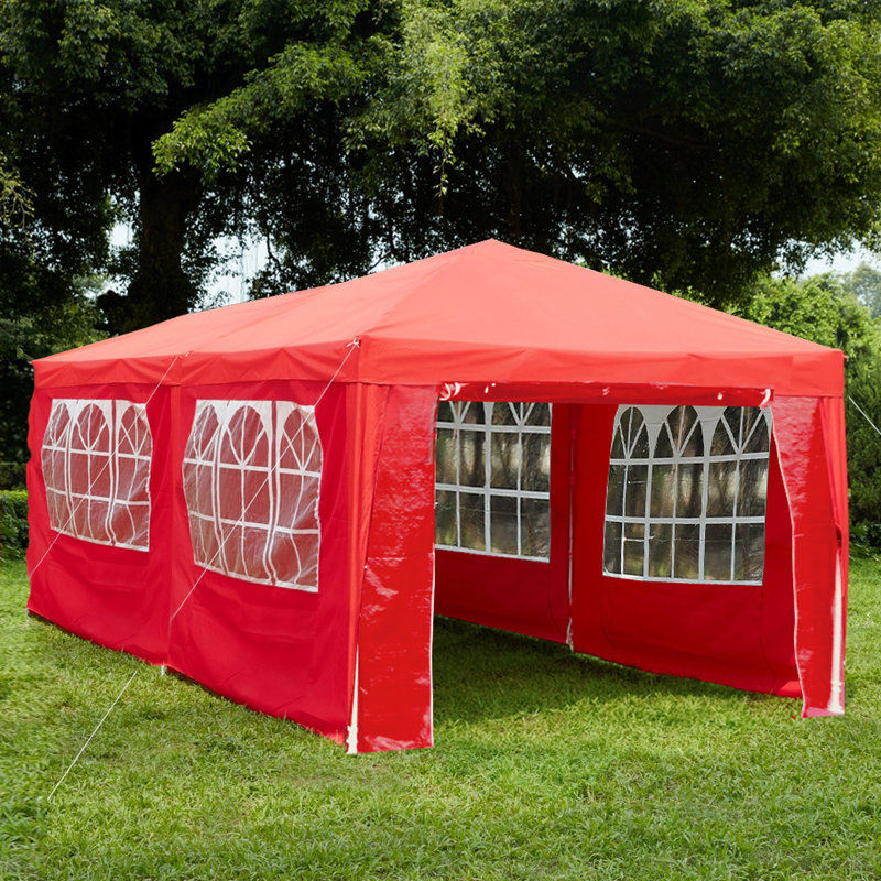 Dejong 3 x 6m Metal Party Tent, Red