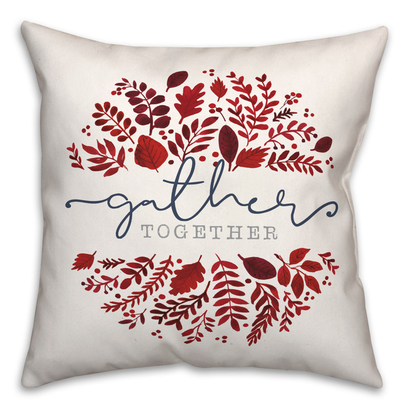 Coussin décoratif Gather Together Leaves Autumn 4, H 16 po x l 16 po