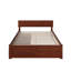 Lit plateforme en bois massif avec pied de lit et tiroirs sous le lit Bueno Park-2139832113-2139832077