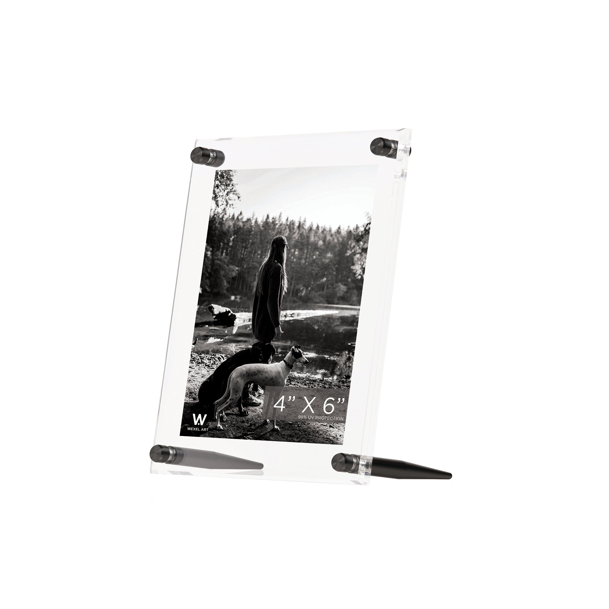 Cateno Tabletop Reversible Picture Frame, Graphite, 4" x 6"