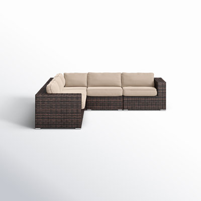 Ana Fully Assembled Patio Sectional With Cushions