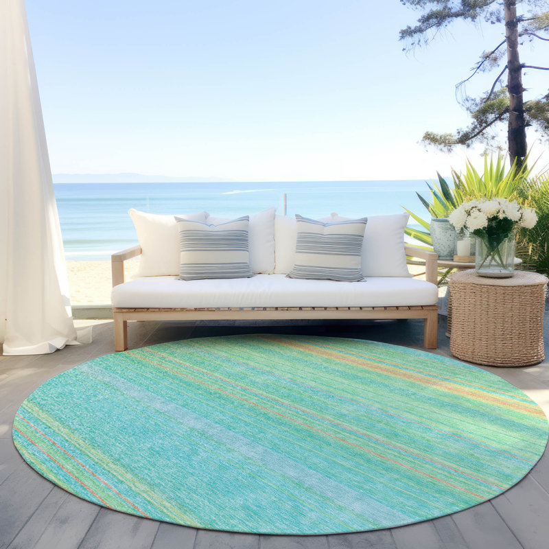 Chayden rug with non-slip backing, Rond 8 pi