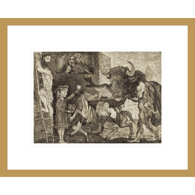 Minotauromachy by Pablo Picasso -Framed Giclee Print