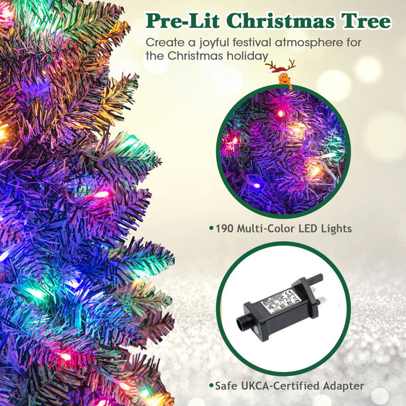 Lighted Artificial Christmas Tree, 5'