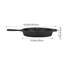 25cm Cast Iron Grill & Griddle Pan