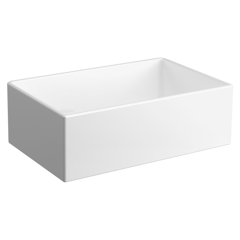 ADRIA FIRECLAY KITCHEN SINK, 30", Polished White