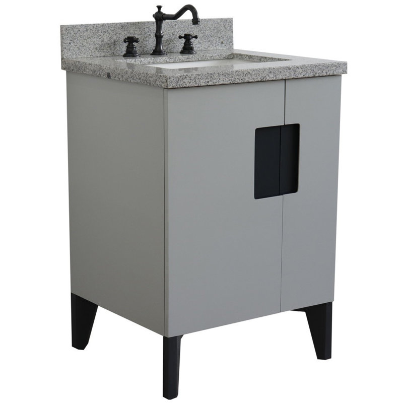Ensemble de meuble-lavabo simple 25 po, Gris clair, gris