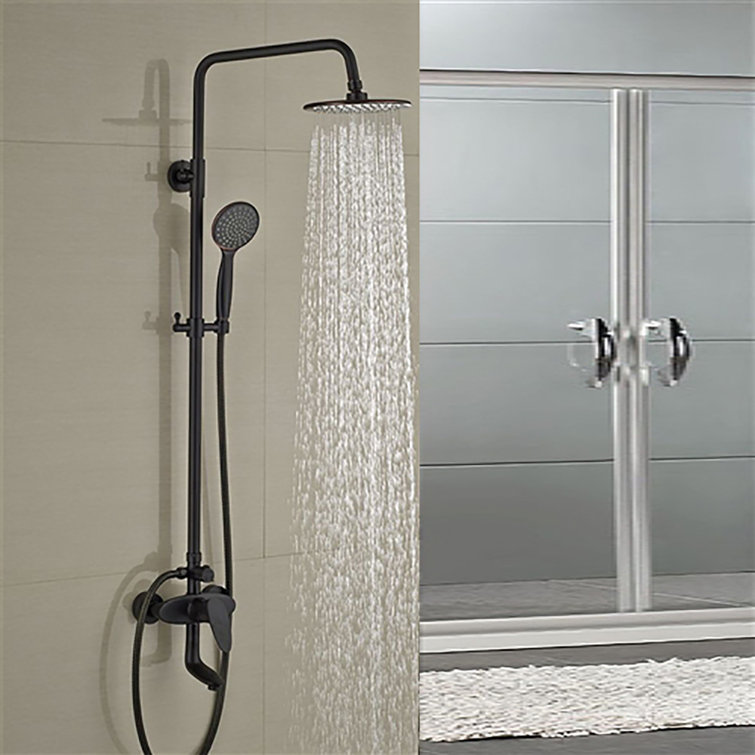 Milo Round Black Shower Head Sleek Modern Design for a Stylish and Powerful Shower