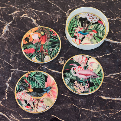 Tropical Bomb Circular Coaster Set - MYRTLE & MARY