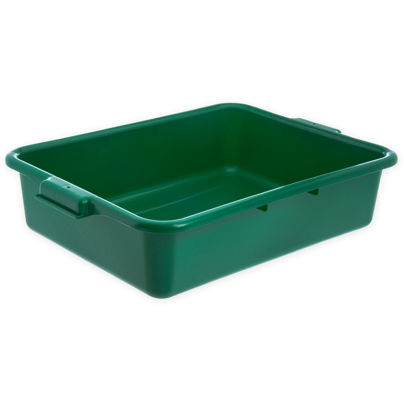 Carlisle Food Service Products Comfort Curve™ Polyethylene (HDPE) Bin, Gray, 5" H x 15" W x 20" D