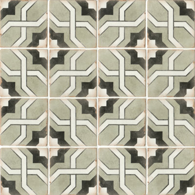 Carreau en céramique à motif de plancher 5 po x 5 po Casablanca