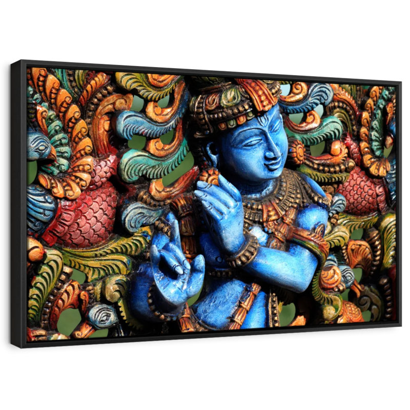 Beautiful Krishna, reproduction sur toile, H 21 po x l 31 po