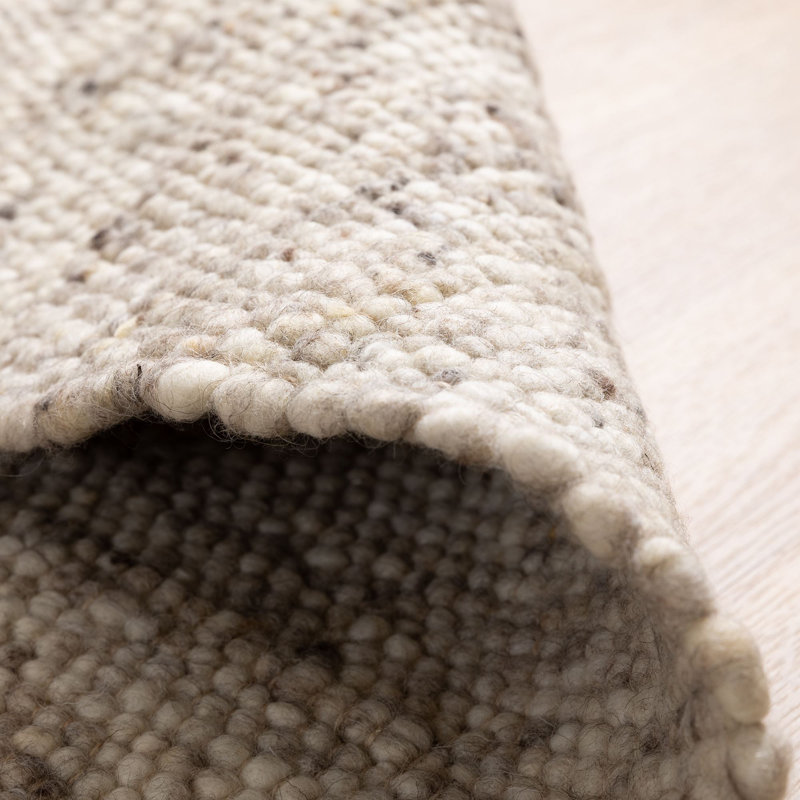 Daelen Wool Hand Woven Area Rug, Beige, Rectangle 120 x 170cm