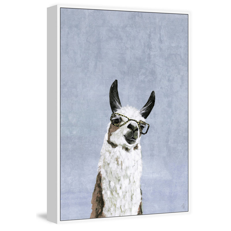 «Cool Llama II», reproduction sur toile, H 18 po x l 12 po x P 1,5 po