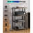 4-Tier Media Storage Stand For TV Accessories, Game Consoles, Audio Equipment & Home Entertainment Systems With Open Ventilation Design And Heavy-Duty Steel Frame