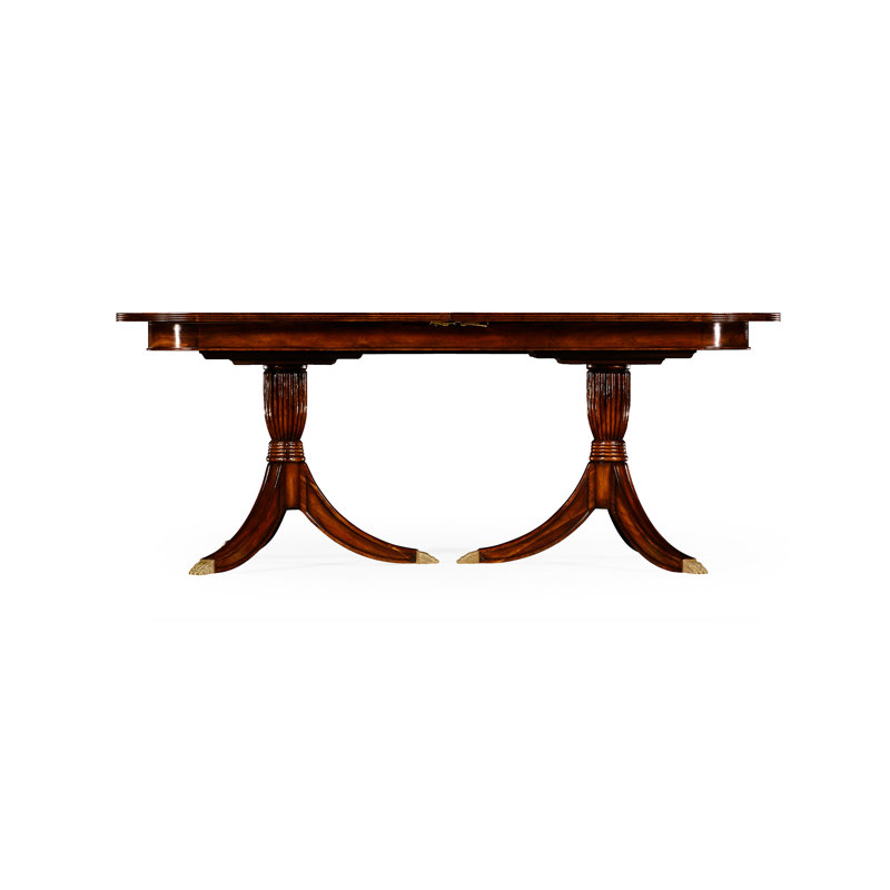 Buckingham Dining Table, Medium Antique Mahogany, 46" W x 75.5" L