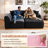 Revine 105'' Modular Compression Sectional Sofa With High-Density Foam And Corduroy Upholstery-121793518