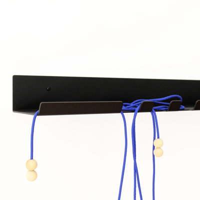 Metal Floating Shelf With Hooks