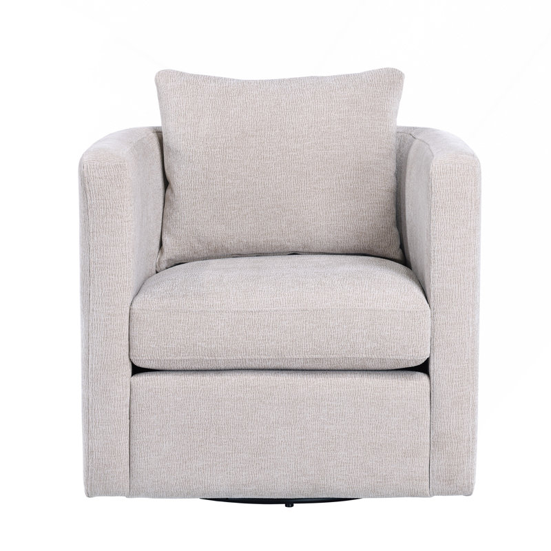 Fauteuil demi-tonneau pivotant en lin, Lin lin