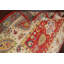 Tapis unique en laine noué à la main 6 pi 7 po x 9 pi 11 po nouvel âge en rouge / bleu / beige