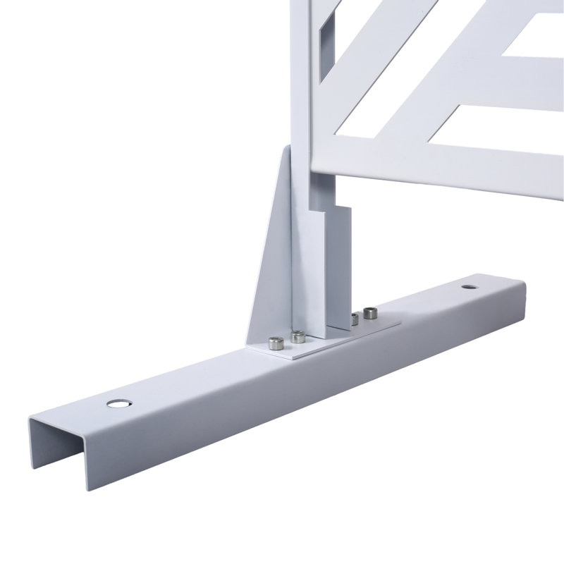 Écran d'intimité l 76 po H48 po - Métal autoportant pour l'extérieur et l'intérieur. Améliorez votre patio, votre pelouse, votre terrasse, votre balcon ou votre jardin. Blanc et créer un espace privé