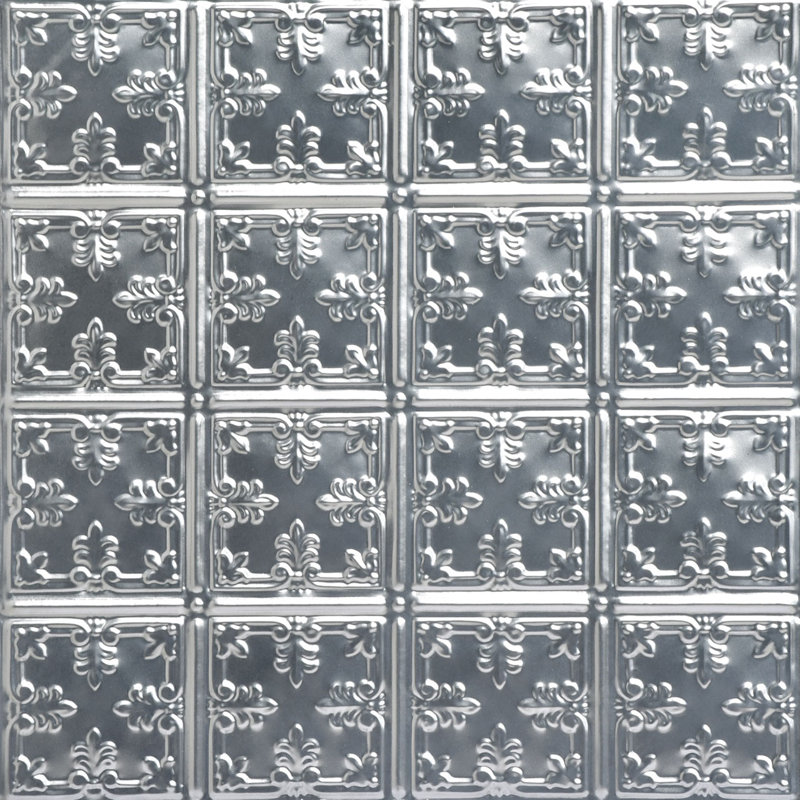 Tuile de plafond en fer 2 pi x 2 pi Florentine, Acier laqué