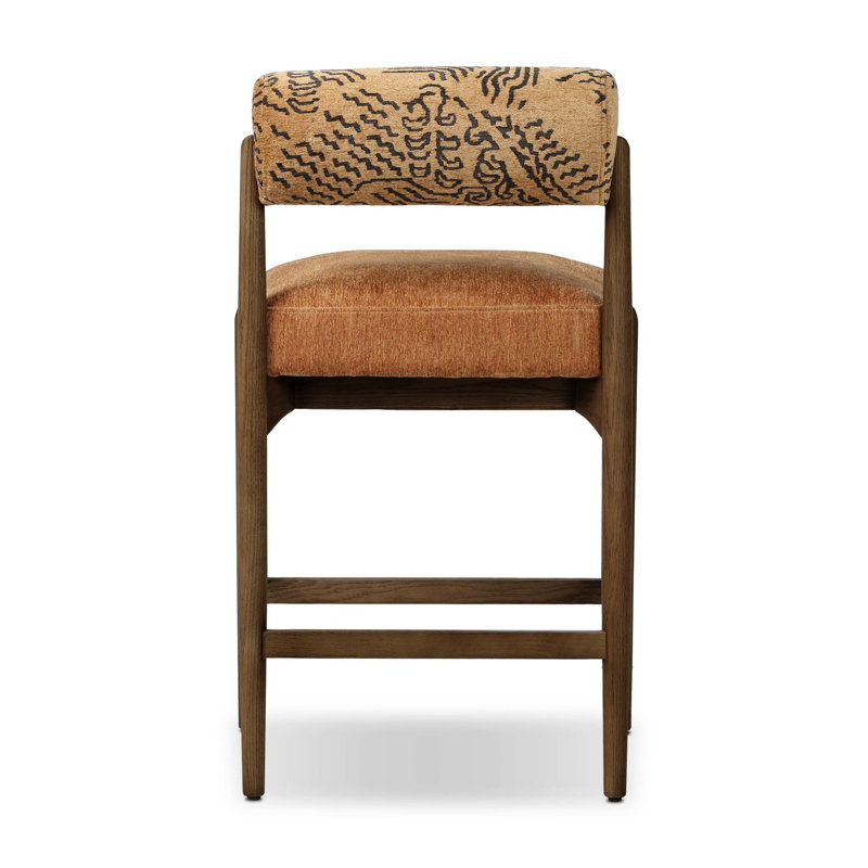 Jazelle Stool, Counter Stool (27" Seat Height), Dharma Ochre