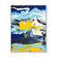Composition abstraite de marbre jaune et bleu II - peinture sur toile-60161172-60161175