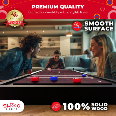 2-in-1 Shuffleboard And Curling Game