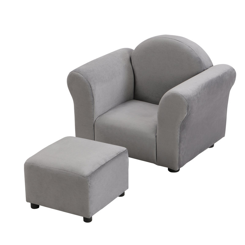 Chaise pour enfants, canapé rembourré avec repose-pieds pour enfants