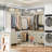 61'' - 92.6''  W Closet System with Wooden Drawers and Hanging Rods-272270765
