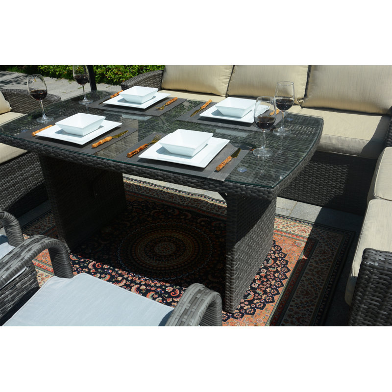 Algird 8 - Person Patio Conversation Set with Cushions
