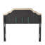 Tête de lit grande taille en velours noir - structure en bois massif et pieds en métal, hauteur réglable avec garniture cloutée-1649757730-1649757734