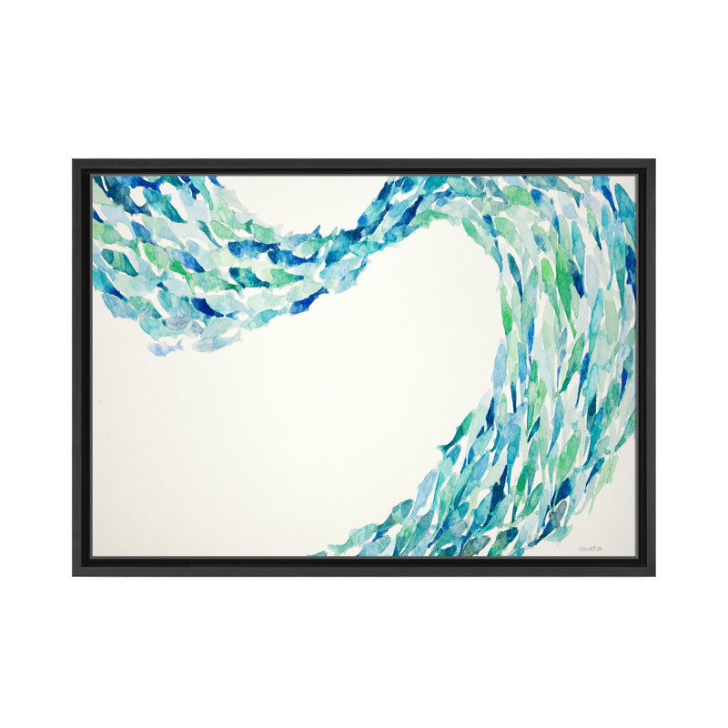 «Flow» par Norman Wyatt Jr. - peinture à cadre flottant, H 12 po x l 16 po x P 1,5 po