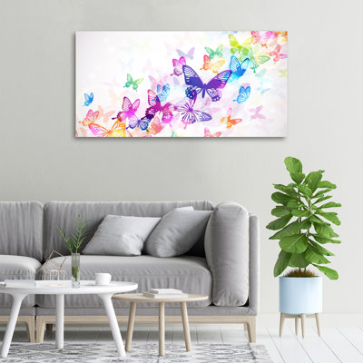Colourful Butterflies - Wrapped Canvas Print