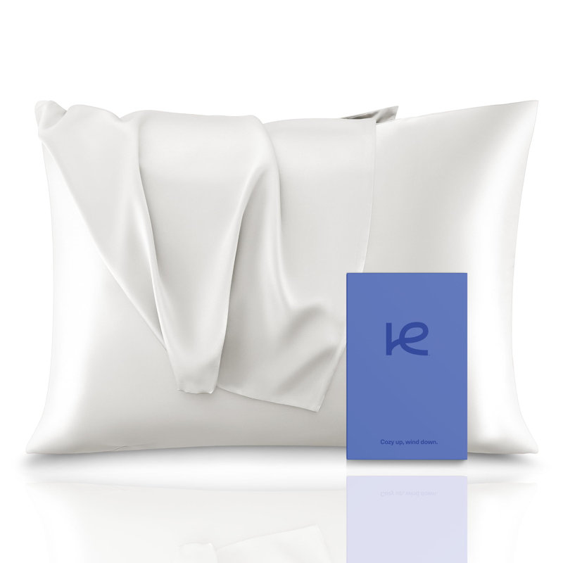 Kickoff 100% Organic Mulberry Soft Silk Pillowcase, Hidden Zipper, Highest 6A+ Grade 22 Momme Cooling For Hair & Skin, Hypoallergenic, Pillow Cover