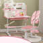 Table et chaise pour enfants, ensemble réglable de bureau et de chaise pour enfants, rose