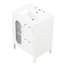 Meuble-lavabo de 24 po avec lavabo en céramique lisse, deux tiroirs, porte d'armoire, tablette réglable, bois d'hévéa massif, verre, blanc, autoportant, finition peinte à poser, forme rectangulaire, simple