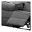 Kalen Grey Chenille Sofa w/ Drop Down Table