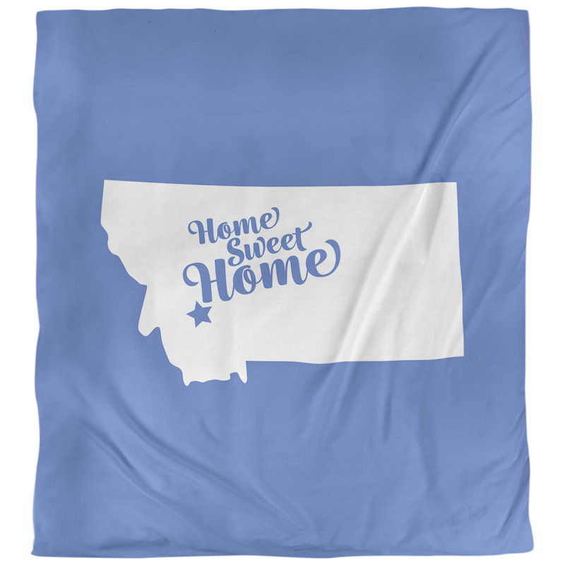 Housse de couette butte doux, Housse de couette pour grand lit, Bleu, Polyester brossé