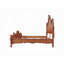 Lit Pico, bordure moulée à volutes, bois brun miel-112254052