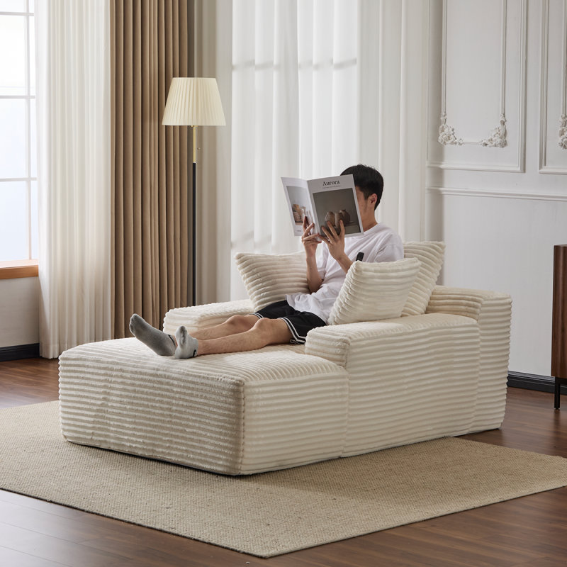 Méridienne surdimensionnée surdimensionnée Cozy Cloud Couch, Blanc