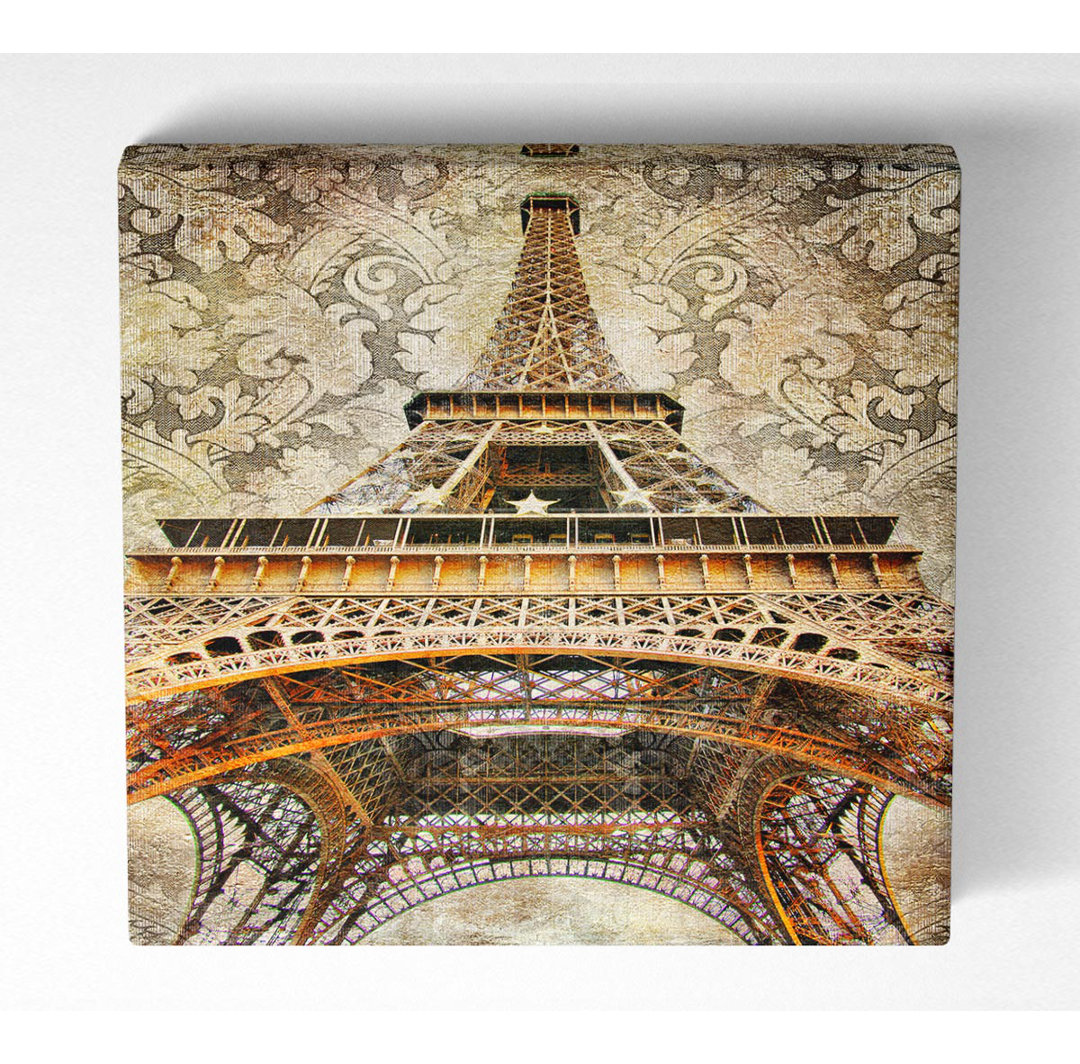 Mettawa Eiffelturm Retro 3 - Wrapped Canvas Kunstdrucke