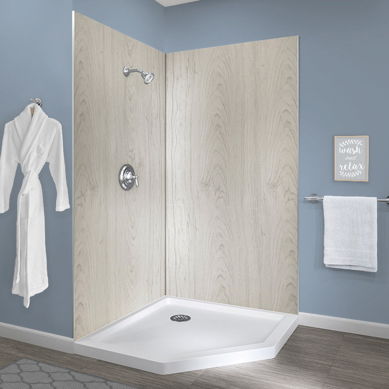 78" x 42" x 42" Two Panel Neo-Angle Shower Wall Craft + Main 
