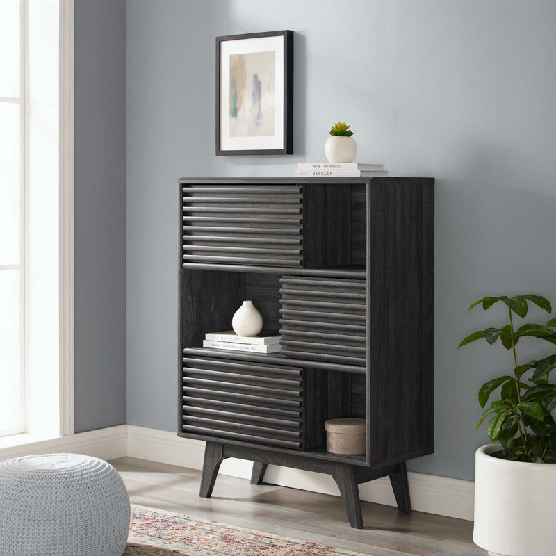 Présentoir à trois niveaux Carson Carrington Juansbo, Gris anthracite
