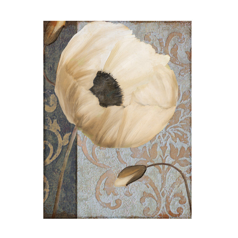 Art sur toile Sasha Poppy Brocade I, H 24 po x l 32 po