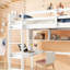 Twin Loft Bed With , Desk And Practical Bedroom Shelves Desk, Robust Stability-49765525