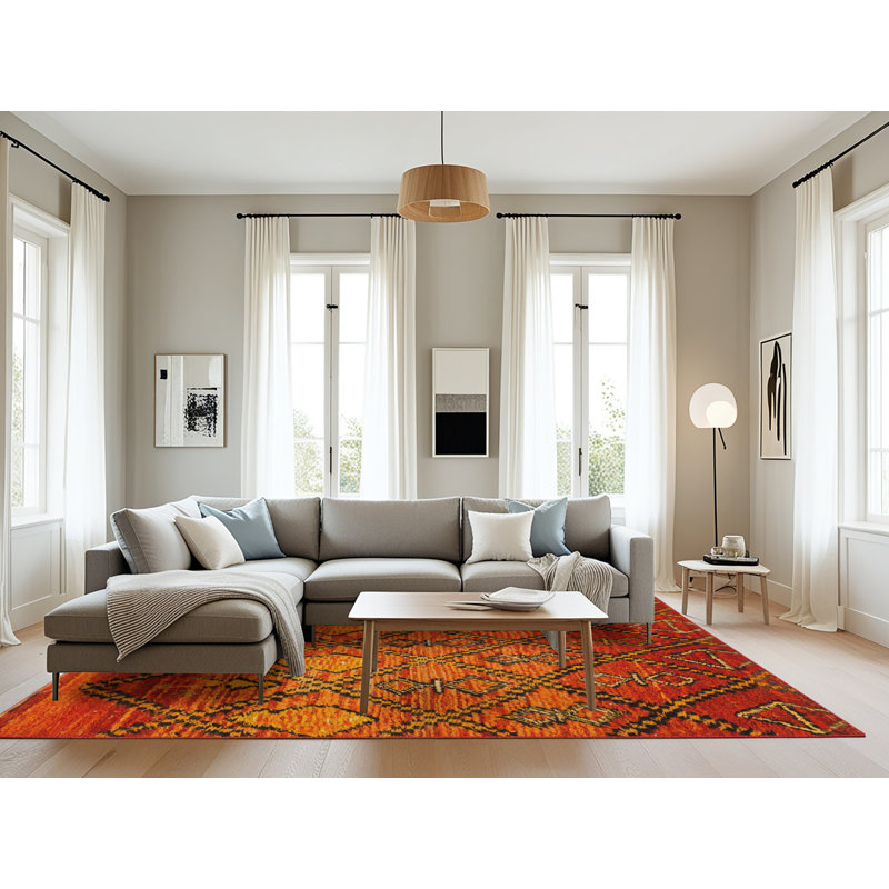 Tapis abstrait moderne 2913, Rectangle 8 pi x 10 pi